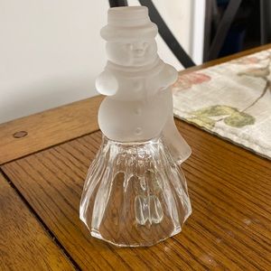JSNY Lead Crystal Snowman Bell